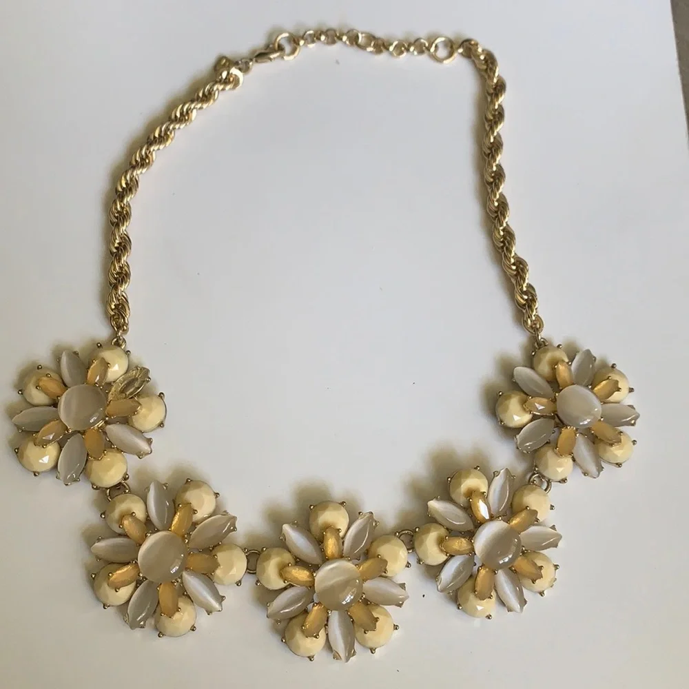 Two Banana Republics statement Necklaces